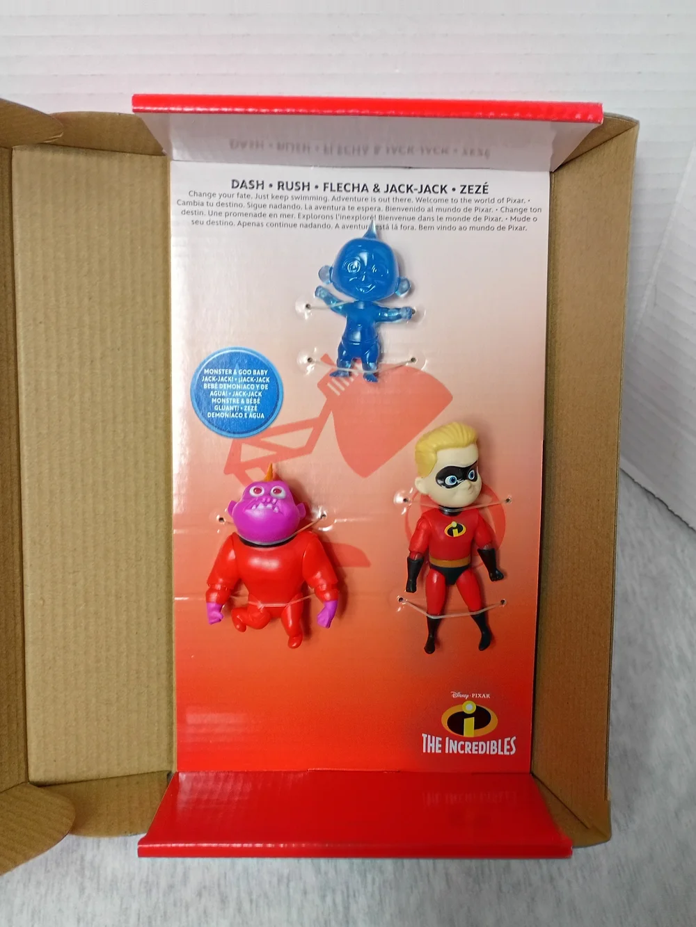 Mattel Disney Pixar The Incredibles Dash Action Figures Set Of 3. New